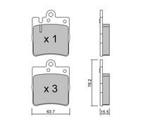metelligroup 22-0344-0 - Made in Italy - Brake Pads