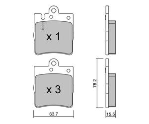 metelligroup 22-0344-0 - Made in Italy - Brake Pads