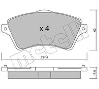 metelligroup 22-0349-0 - Made in Italy - Brake Pads