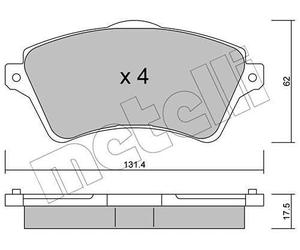 metelligroup 22-0349-0 - Made in Italy - Brake Pads