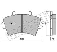 metelligroup 22-0545-0 Brake Pads, Made in Italy