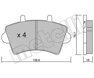 metelligroup 22-0545-0 Brake Pads, Made in Italy