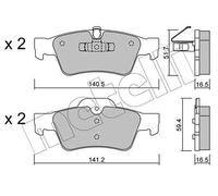 metelligroup 22-0568-1 - Made in Italy - Brake Pads