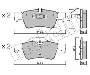metelligroup 22-0568-1 - Made in Italy - Brake Pads