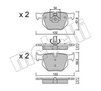metelligroup 22-0644-4 - Made in Italy - Brake Pads