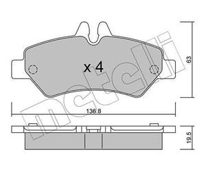 metelligroup 22-0672-0 Brake Pads, Made in Italy