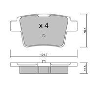 metelligroup 22-0677-0 - Made in Italy - Brake Pads