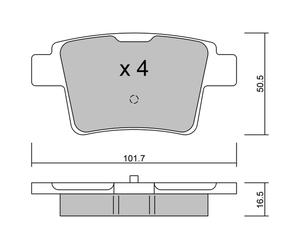 metelligroup 22-0677-0 - Made in Italy - Brake Pads