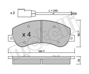 metelligroup 22-0680-0 Brake Pads, Made in Italy