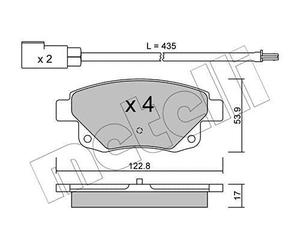 metelligroup 22-0681-0 Brake Pads, Made in Italy