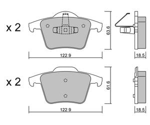 metelligroup 22-0688-0 - Brake Pads