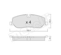 metelligroup 22-0693-0 - Made in Italy - Brake Pads