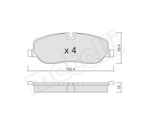 metelligroup 22-0693-0 - Made in Italy - Brake Pads