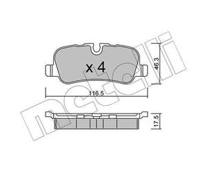 metelligroup 22-0694-0 - Made in Italy - Brake Pads