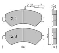 BRAKE PAD SET DISC BRAKE 22-0709-0 FOR PEUGEOT MANAGER/Platform/Chassis/Van 2.2L