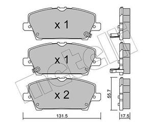 metelligroup 22-0728-0 - Made in Italy - Brake Pads