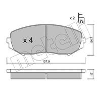 metelligroup 22-0766-0 - Brake Pads