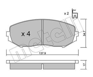 metelligroup 22-0766-0 - Brake Pads