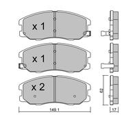 Brake pads 22-0778-0 METELLI for OPEL CHEVROLET