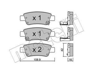 metelligroup 22-0790-0 - Made in Italy - Brake Pads