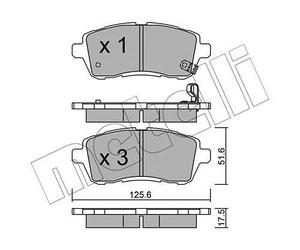 metelligroup 22-0793-0 Brake Pads, Made in Italy
