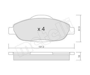 metelligroup 22-0804-0 Brake Pads, Made in Italy