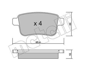 metelligroup 22-0814-0 Brake Pads, Made in Italy