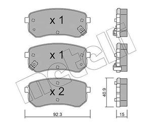 metelligroup 22-0815-0 - Made in Italy - Brake Pads