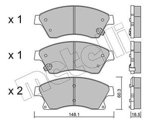 metelligroup 22-0838-0 - Made in Italy - Brake Pads