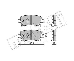 metelligroup 22-0844-0 - Made in Italy - Brake Pads