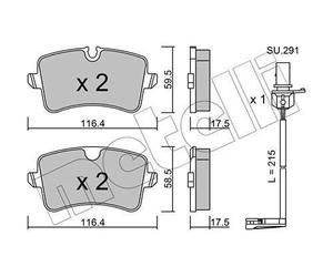 metelligroup 22-0955-0K - Made in Italy - Brake Pads