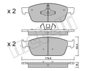 metelligroup 22-0989-0 - Made in Italy - Brake Pads