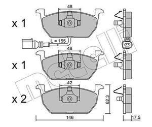 metelligroup 22-1028-0 - Made in Italy - Brake Pads