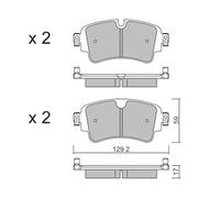 Brake pads 22-1129-0 METELLI for AUDI VW