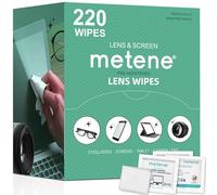 Metene 220 Pack Lens Cleaning Wipes, Pre-Moistened and Individually Wrapped Eyeglass Wipes, Glasses Cleaner for Eyeglasses, Camera Lens, Tablets, Phone, Computer Screen and Other Delicate Surfaces