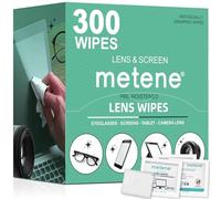 Metene Lens Cleaning Wipes, 300 Pre-Moistened and Individually Wrapped Eyeglass Wipes, Glasses Cleaner -Great for Eyeglasses, Camera Lens, Tablets, Phone, Computer Screen and Other Delicate Surfaces