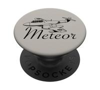 Meteor 1st British Jet Fighter Plane Flying PopSockets Adhesive PopGrip