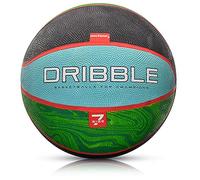 meteor Basketball Children Women Men Sizes 5 6 7 Orange Ideal For Indoor Training Matches Soft Non-Slip Surface High Durability Good Grip Rubber (DRIBBLE #7, Blue/Green)