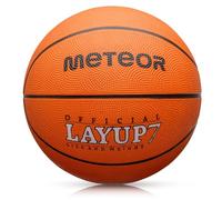 meteor - Basketball for Children, Women & Men - Soft Non-Slip Rubber, Durable Ball for Indoor Training & Matches - Abrasion Resistant, Non-slip Surface - Size 7 - Colour: Orange