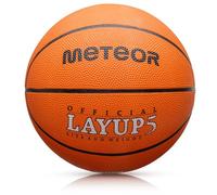 meteor - Basketball for Children, Women & Men - Soft Non-Slip Rubber, Durable Ball for Indoor Training & Matches - Abrasion Resistant, Non-slip Surface - Size 5 - Colour: Orange