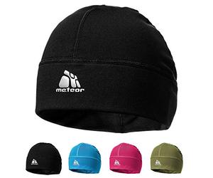 meteor Beanie Hat Skull Cap Windproof Cycling Running Skiing Snowboard Motorcycle Sports Under Helmet Antibacterial Quick Dry Stretchable Warm Thermal Outdoors Men Women Boys Girls One Size Black