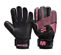 meteor Catch goalkeeper gloves - Goalkeeping gloves Flat Cut, EVA Foam Padding, Strong Grip in Wet & Dry Conditions, Breathable Inserts, Wrist Support Strap, football training - Size 8 - Pink2