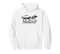 Meteor Classic 1950s British Jet Fighter Plane Flying Pullover Hoodie