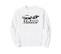 Meteor Classic 1950s British Jet Fighter Plane Flying Sweatshirt