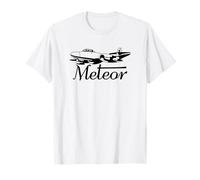 Meteor Classic 1950s British Jet Fighter Plane Flying T-Shirt