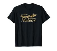 Meteor Classic 1950s British Jet Fighter Plane Flying T-Shirt