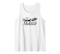 Meteor Classic 1950s British Jet Fighter Plane Flying Tank Top
