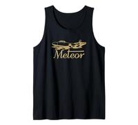 Meteor Classic 1950s British Jet Fighter Plane Flying Tank Top
