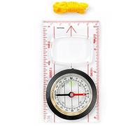 meteor Compass For Map Reading And Navigation Expedition Orienteering Survival Mountaineering Exploring Or Hiking Fully Waterproof Ready Compact Ruler Measure Degrees Magnifier Lens Camping Trekking