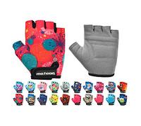 meteor Kids Cycling Gloves - Durable Anti-Slip Bicycle Gloves for Boys and Girls, Breathable, Soft Padding for Safety, Ideal for Bike Riding and Outdoor Sports